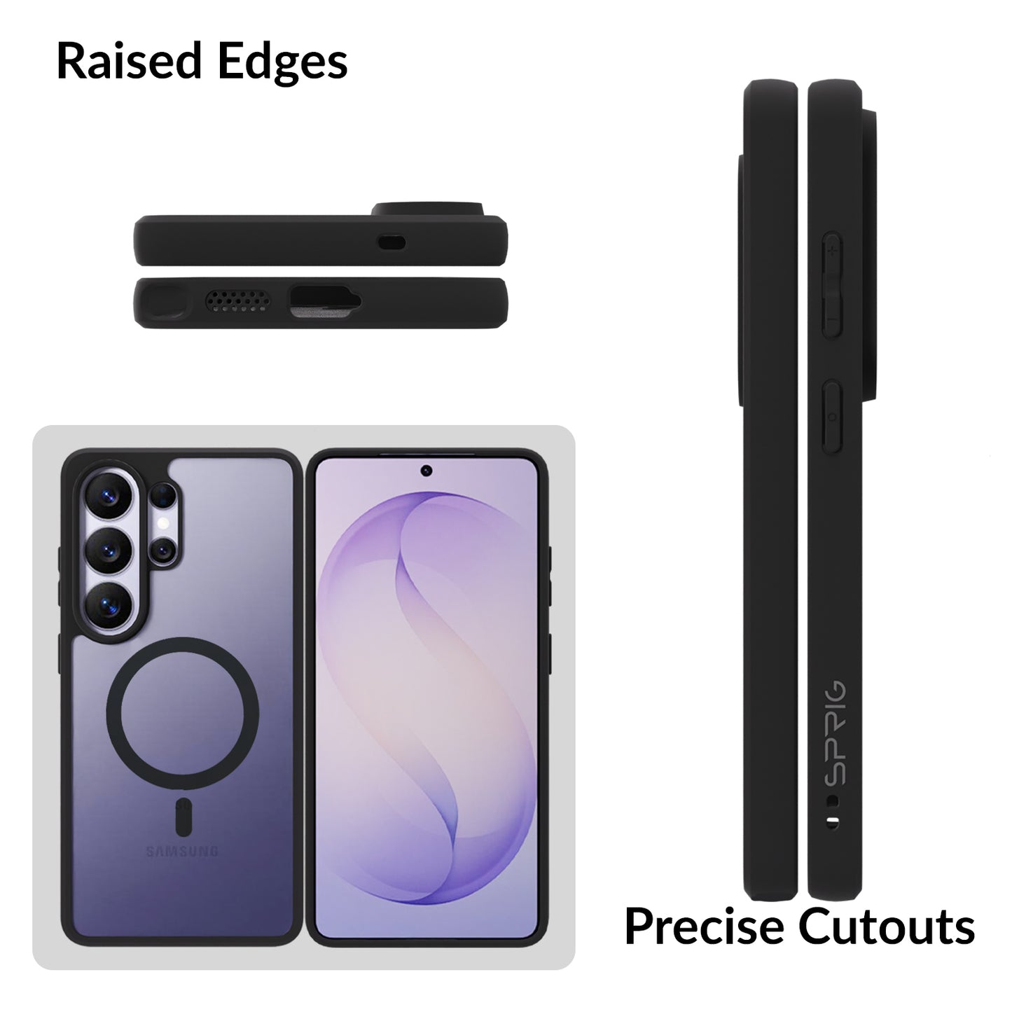 EdgeMag (TPU PC Magsafe)-Black Transparent