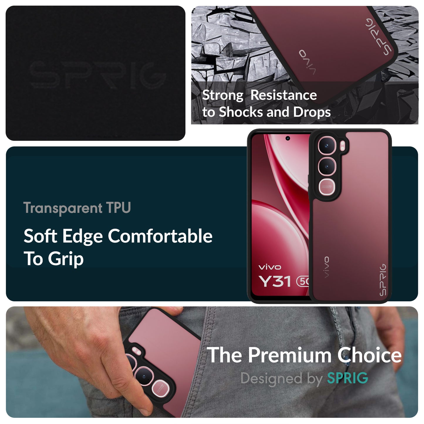 EdgeTone (TPU PC)-Black Transparent