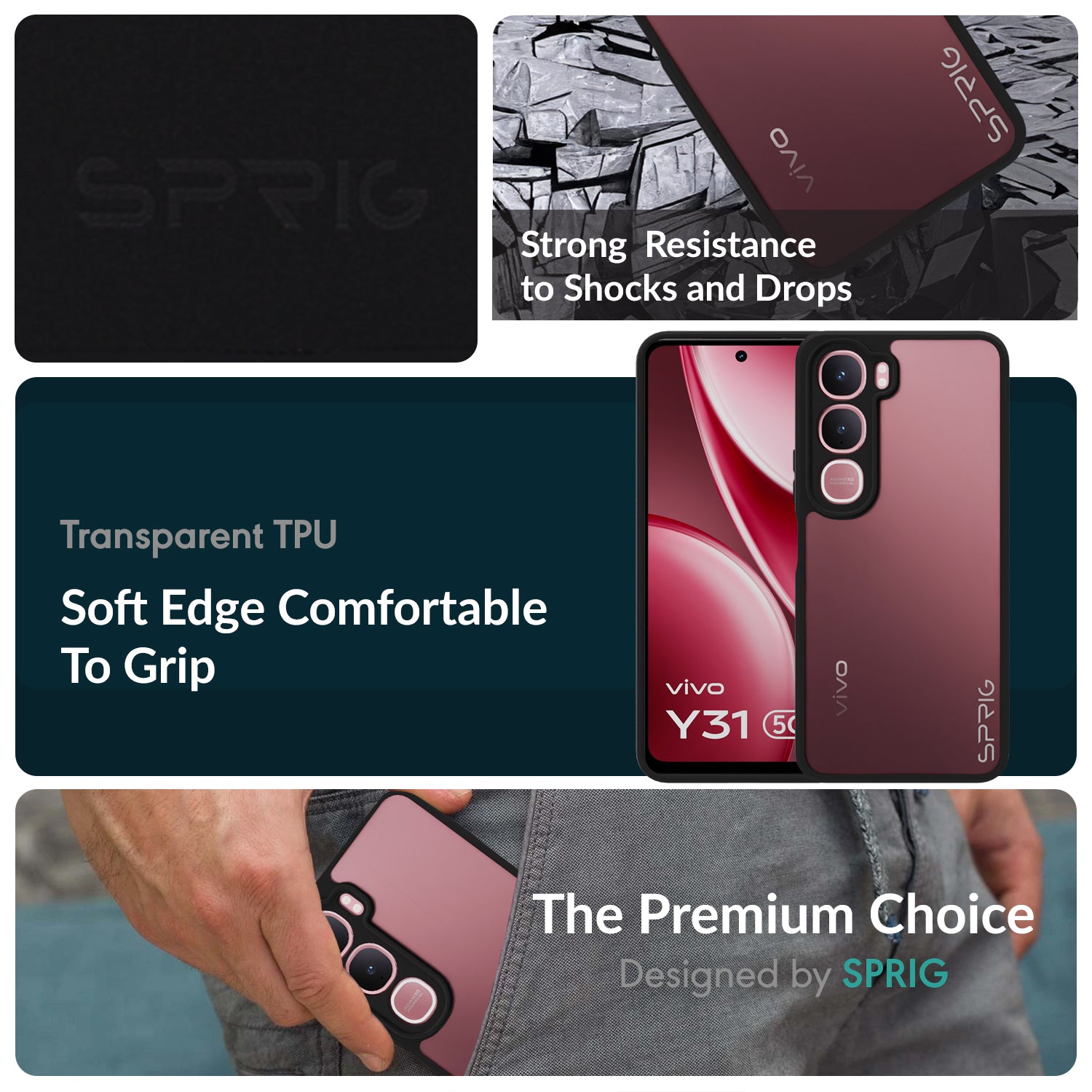 EdgeTone (TPU PC)-Black Transparent