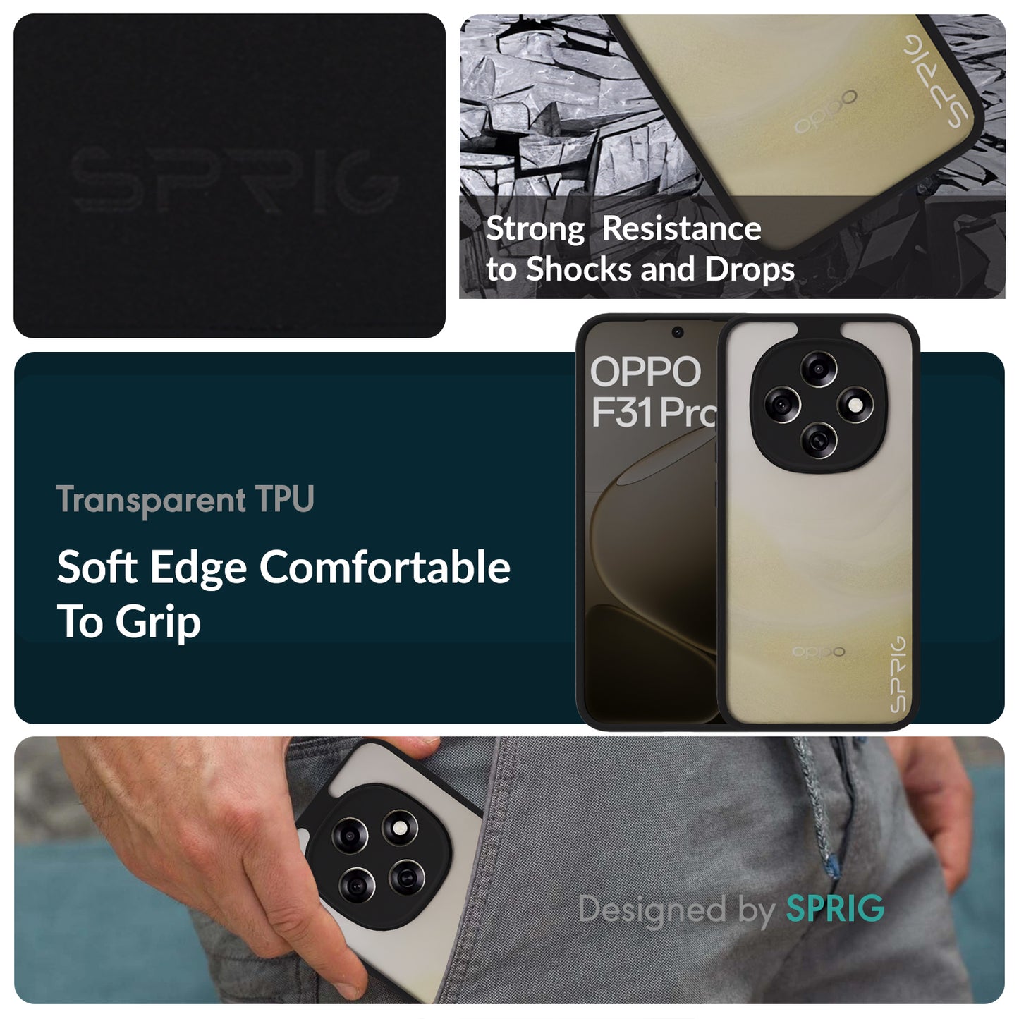 EdgeTone (TPU PC)-Black Transparent