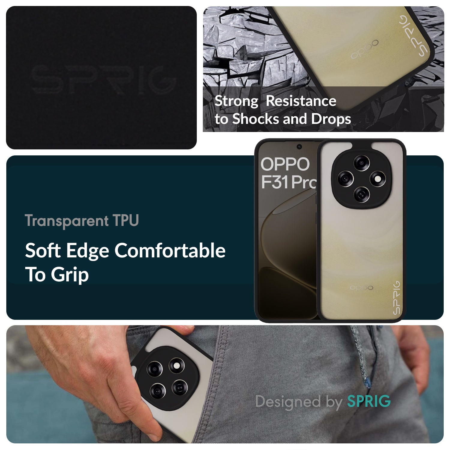 EdgeTone (TPU PC)-Black Transparent