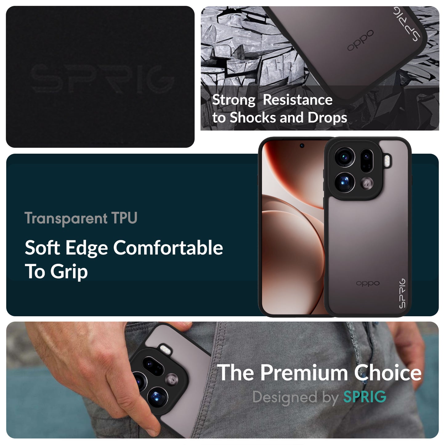 EdgeTone (TPU PC)-Black Transparent