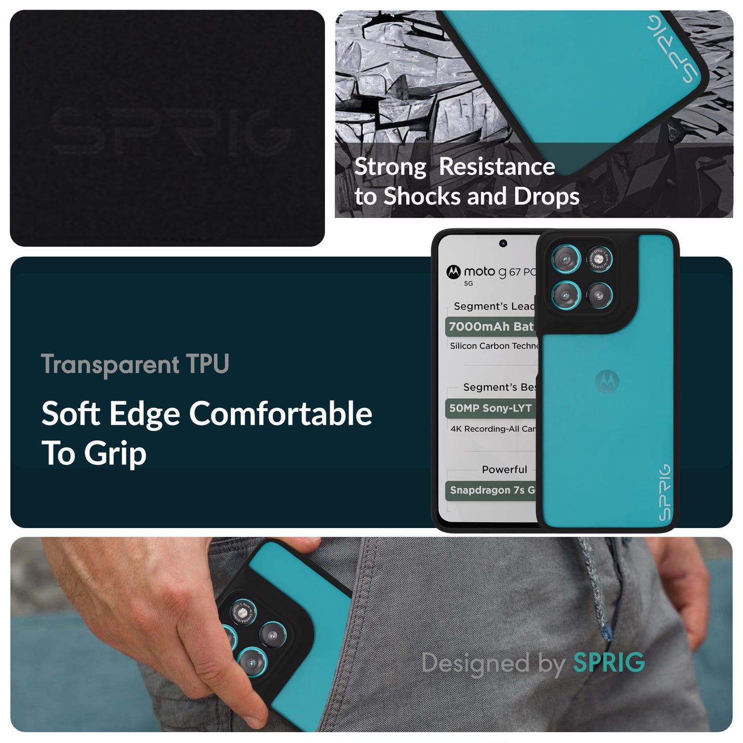 EdgeTone (TPU PC)-Black Transparent