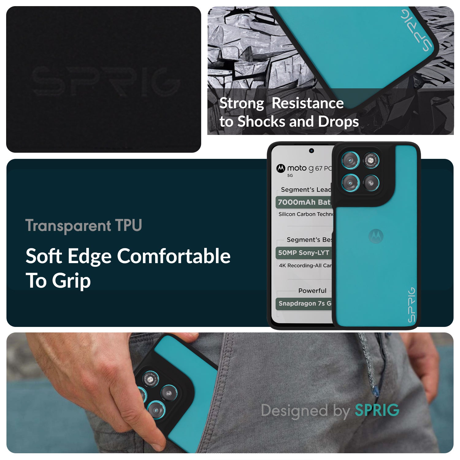 EdgeTone (TPU PC)-Black Transparent