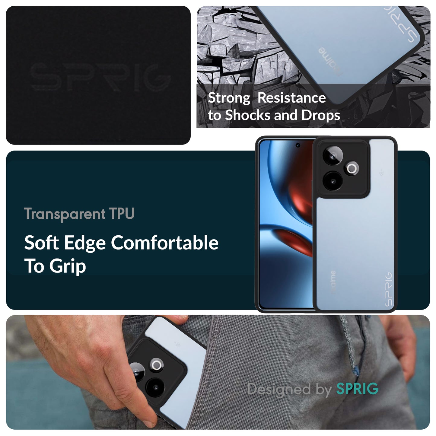 EdgeTone (TPU PC)-Black Transparent