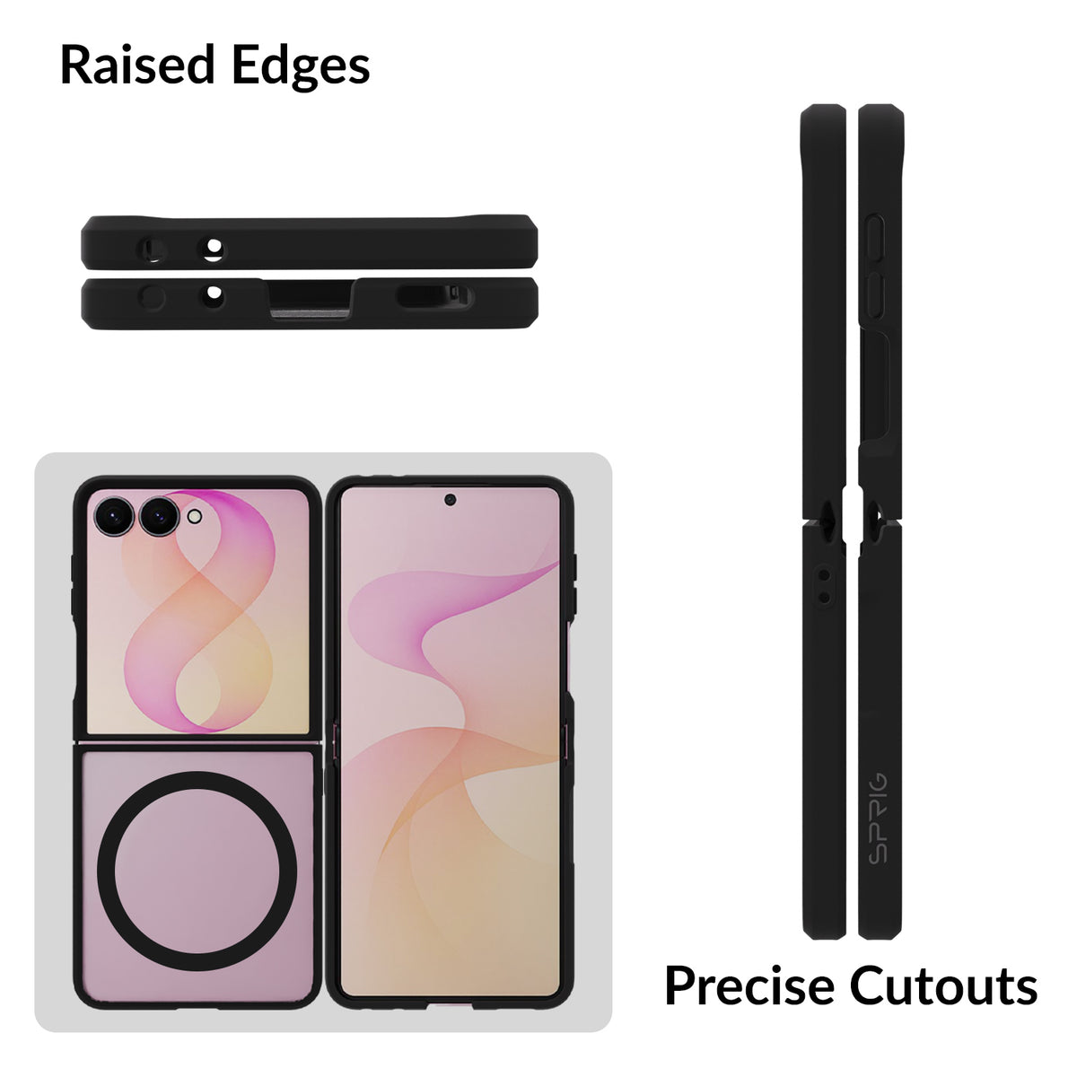 EdgeMag (TPU PC Magsafe)-Black Transparent