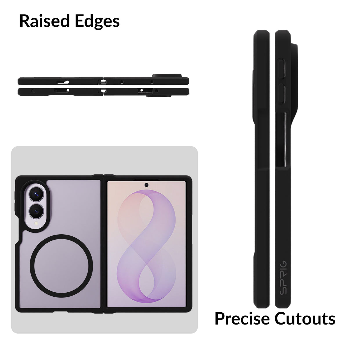 EdgeMag (TPU PC Magsafe)-Black Transparent