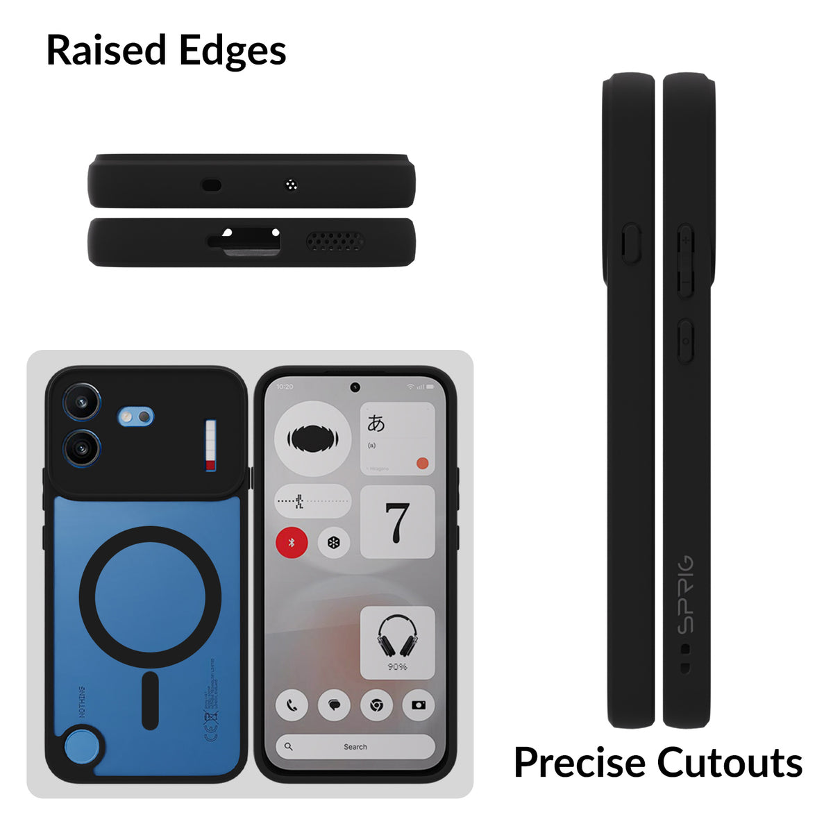 EdgeMag (TPU PC Magsafe)-Black TransParent