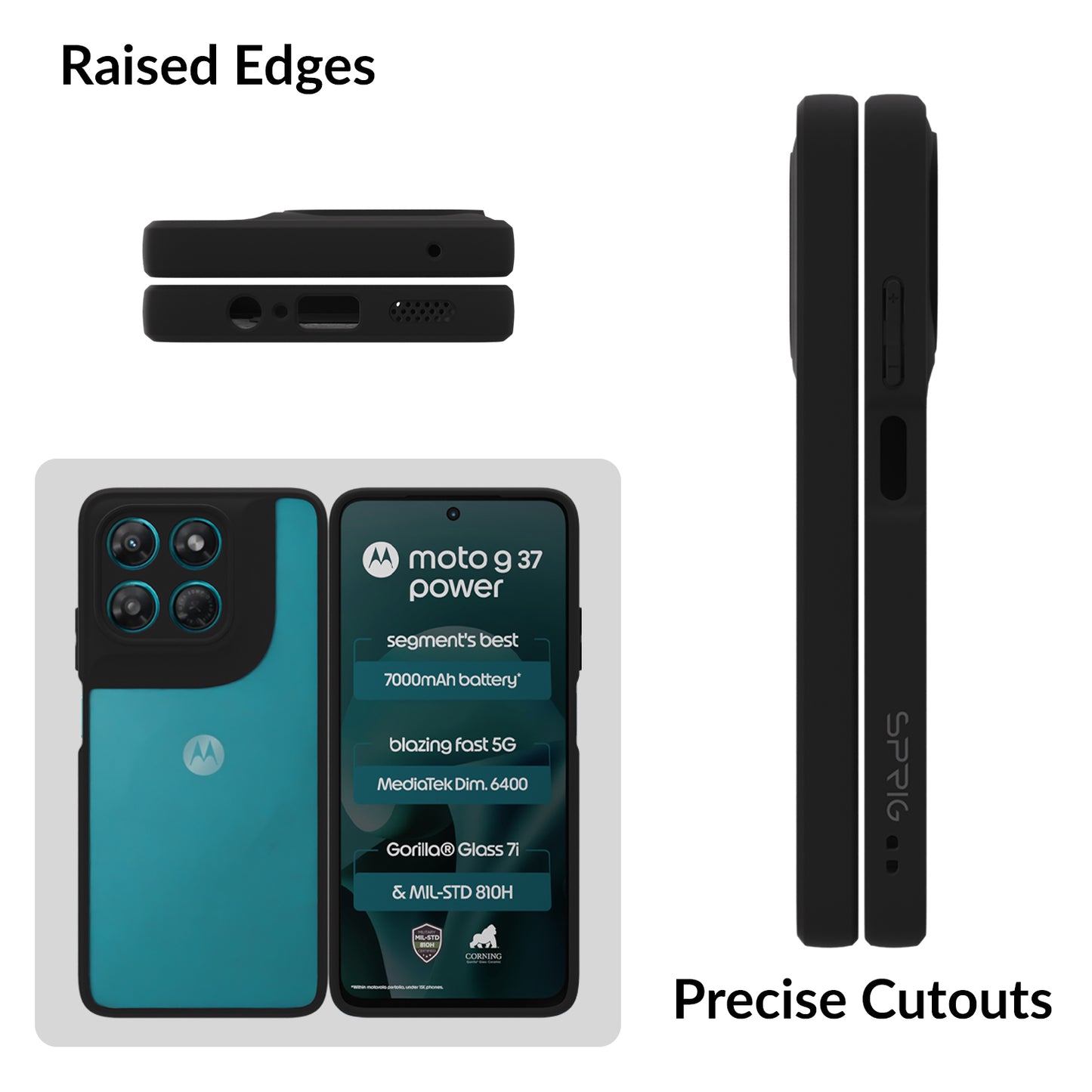 EdgeTone (TPU PC)-Black Transparent