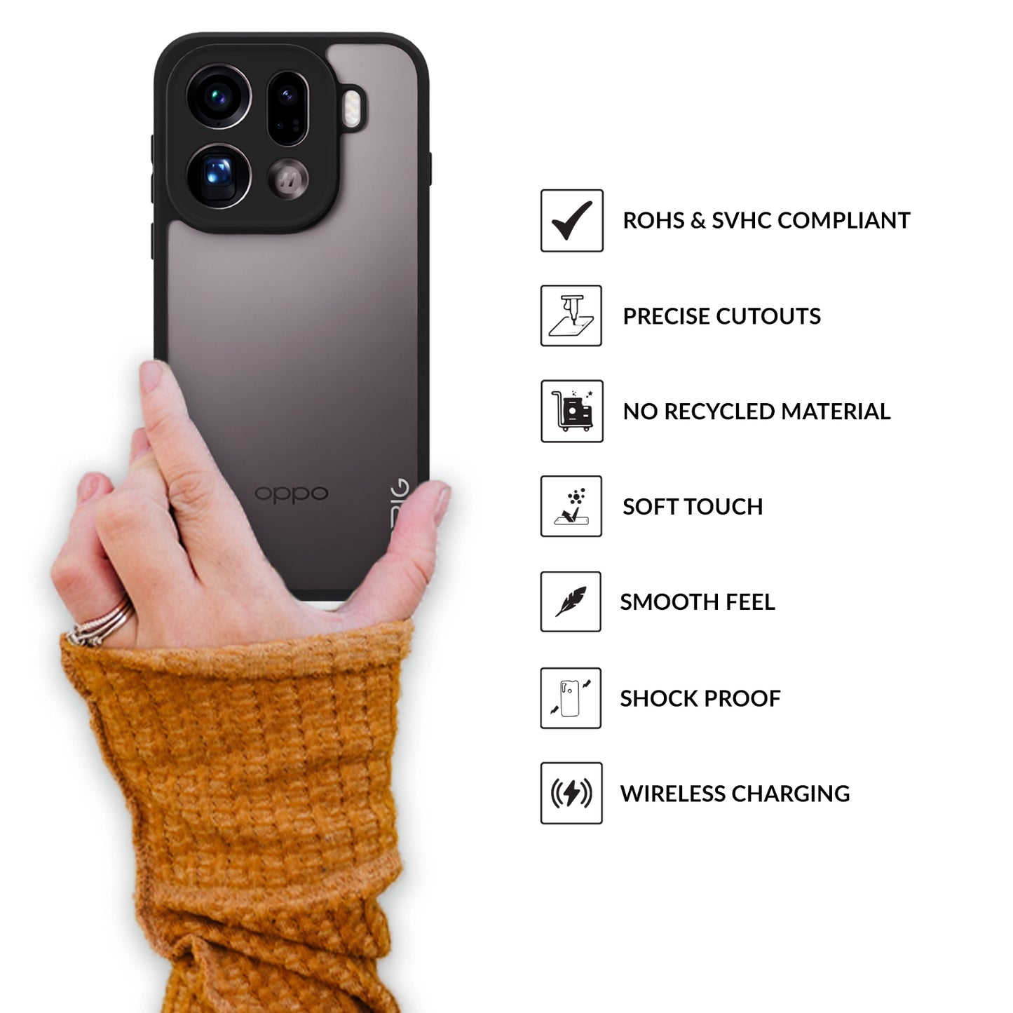 EdgeTone (TPU PC)-Black Transparent