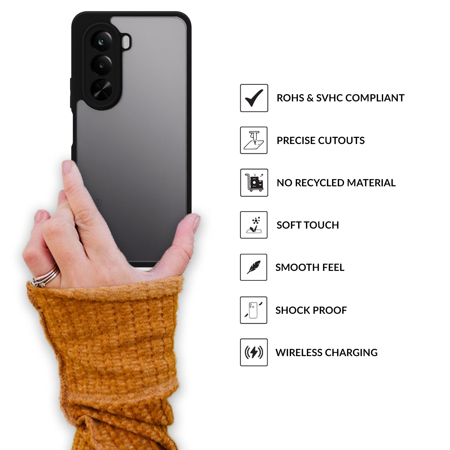 EdgeTone (TPU PC)-Black Transparent