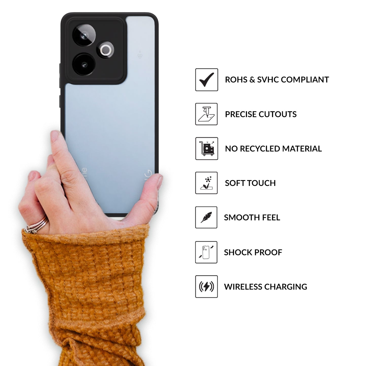 EdgeTone (TPU PC)-Black Transparent