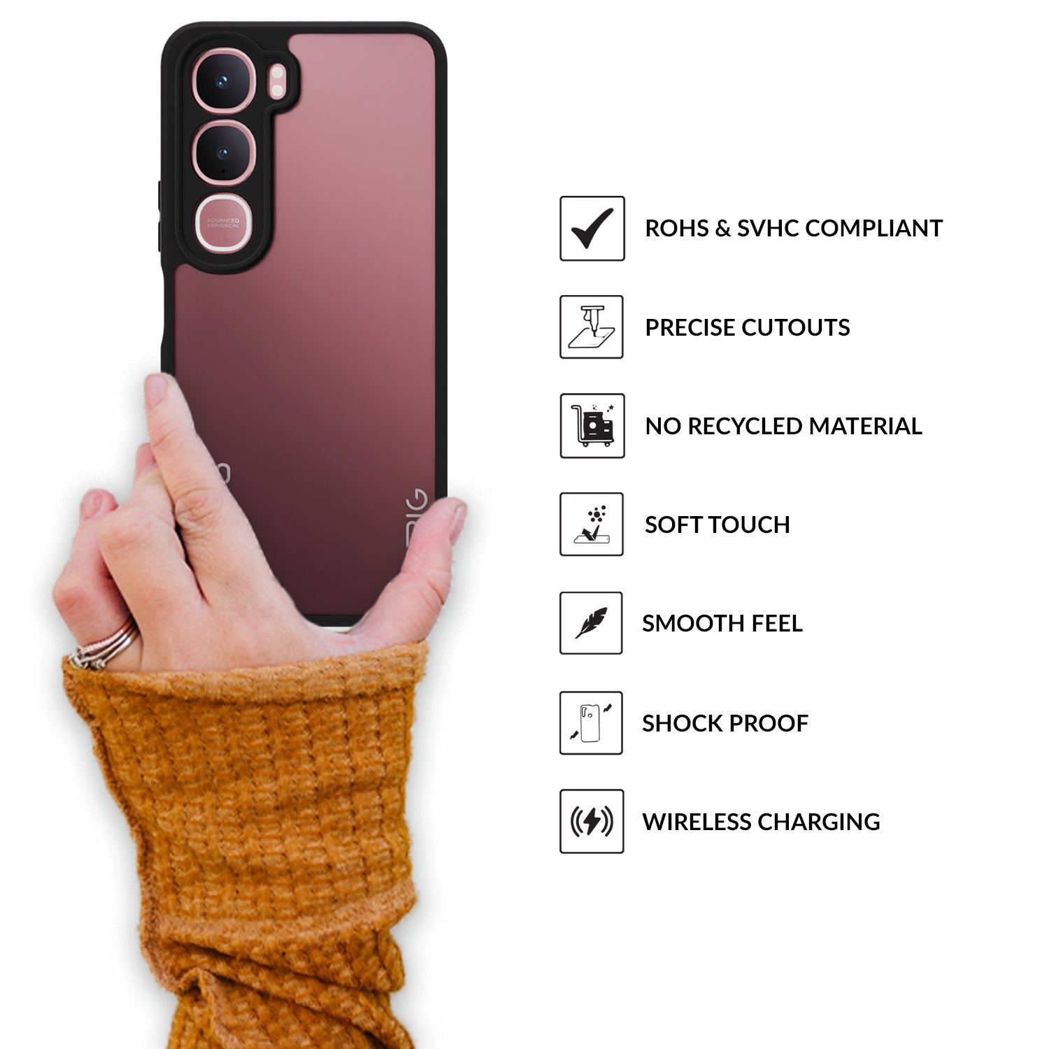 EdgeTone (TPU PC)-Black Transparent