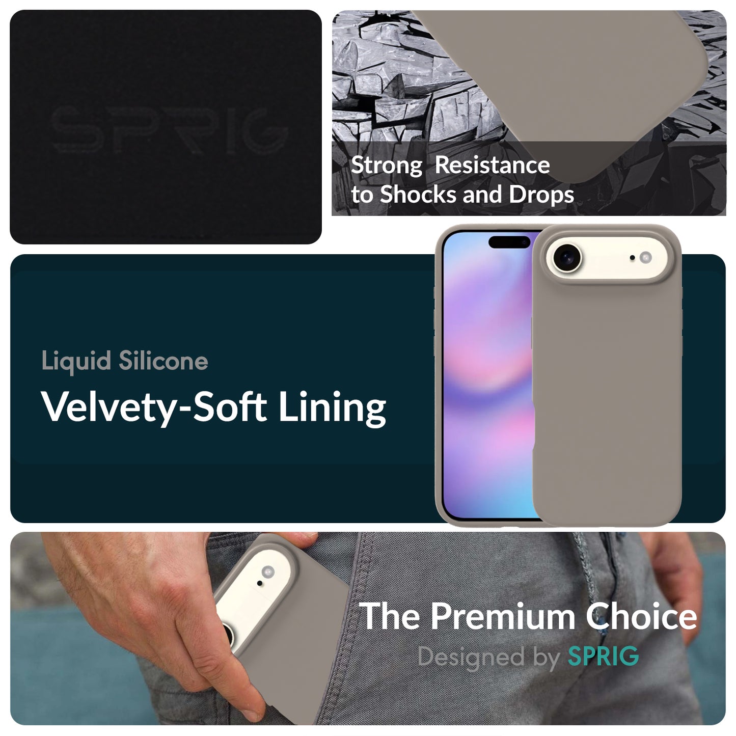 SilkMag (Liquid Silicone Magsafe)-Light Brown