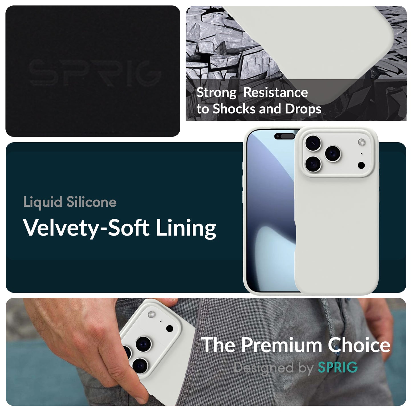 SilkMag (Liquid Silicone Magsafe)-Light Grey