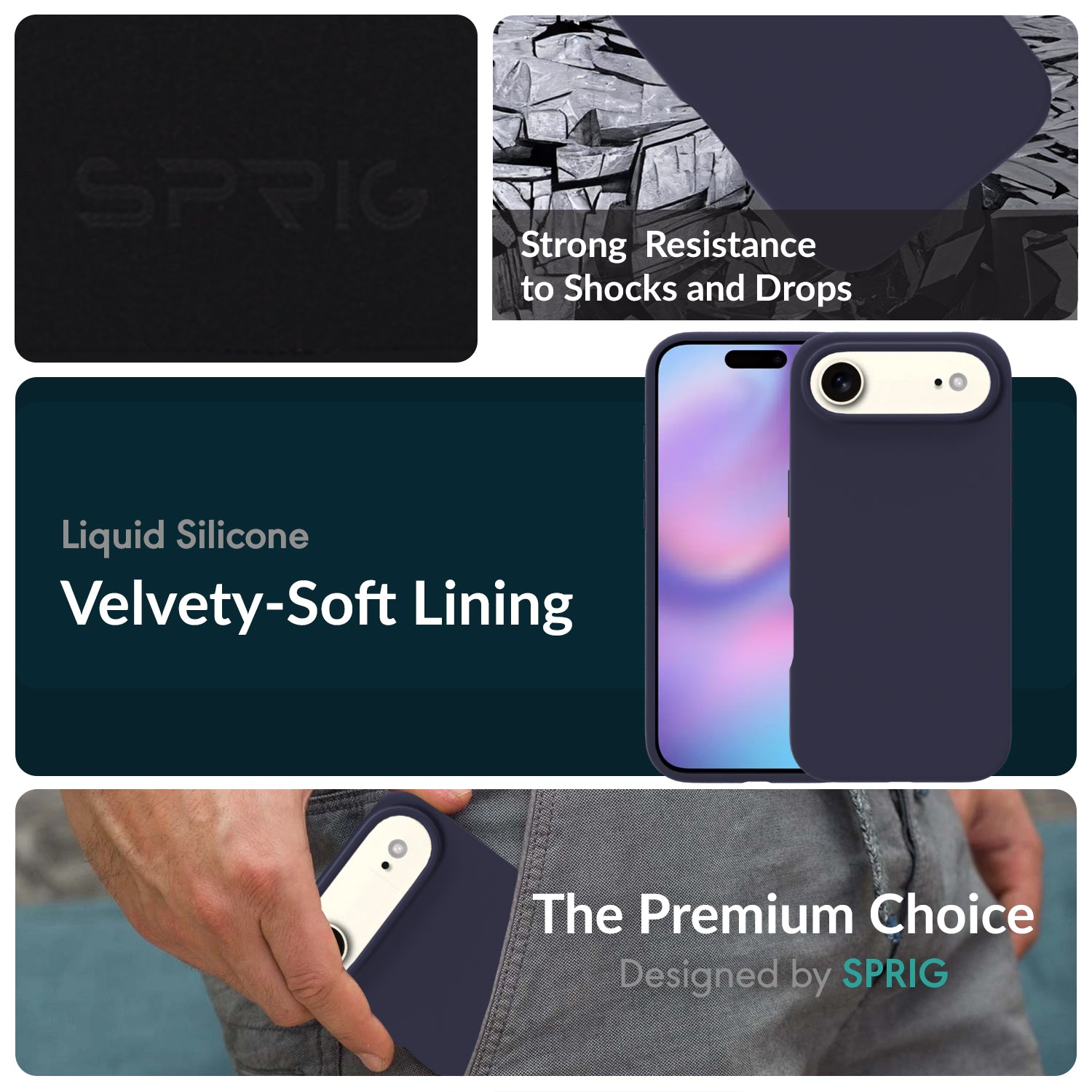 SilkMag (Liquid Silicone Magsafe)-Midnight Blue