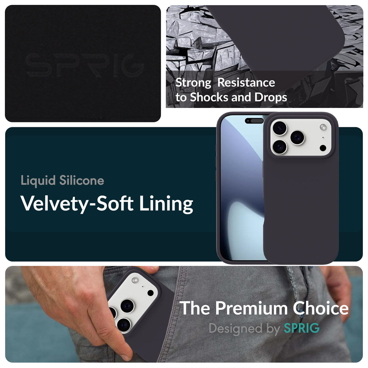 SilkMag (Liquid Silicone Magsafe)-Charcoal Grey