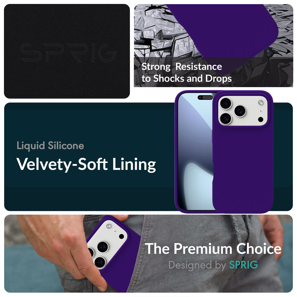 SilkMag (Liquid Silicone Magsafe)-Dark Violet