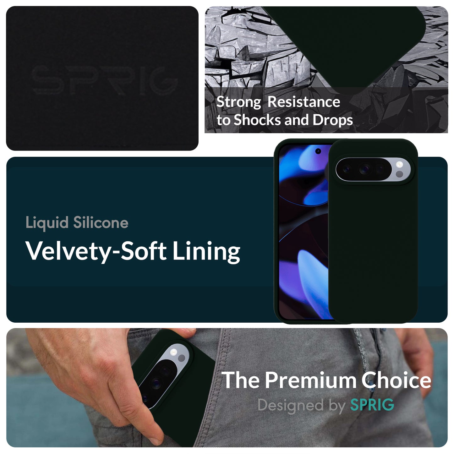 SilkMag (Liquid Silicone Magsafe)-Dark Green