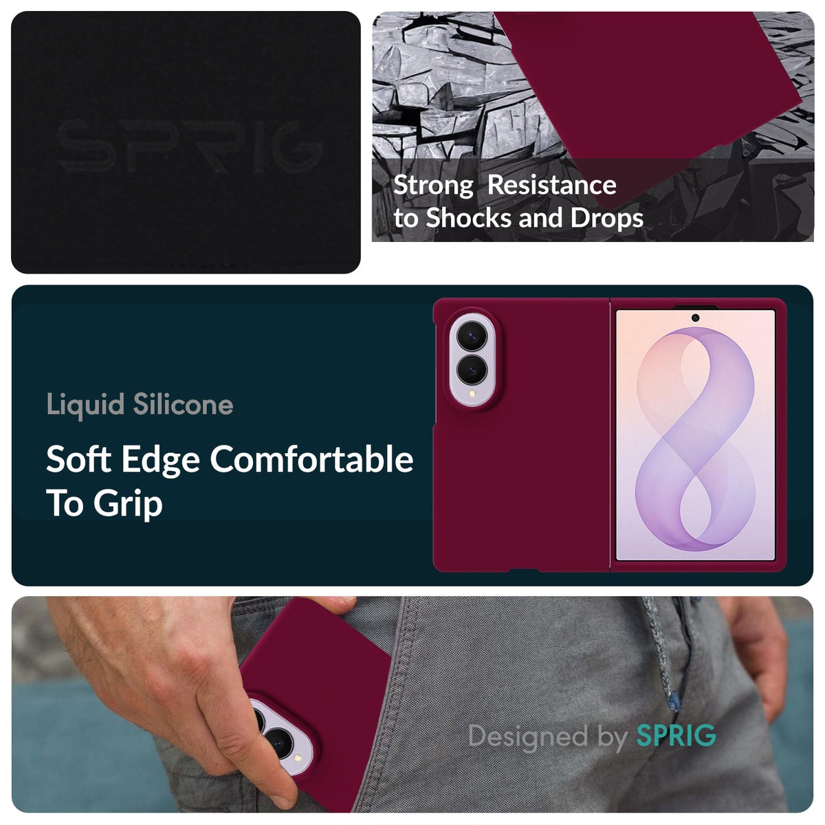 SilkMag (Liquid Silicone Magsafe)-Plum Red