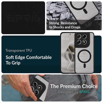 EdgeMag (TPU PC Magsafe)-Black Transparent