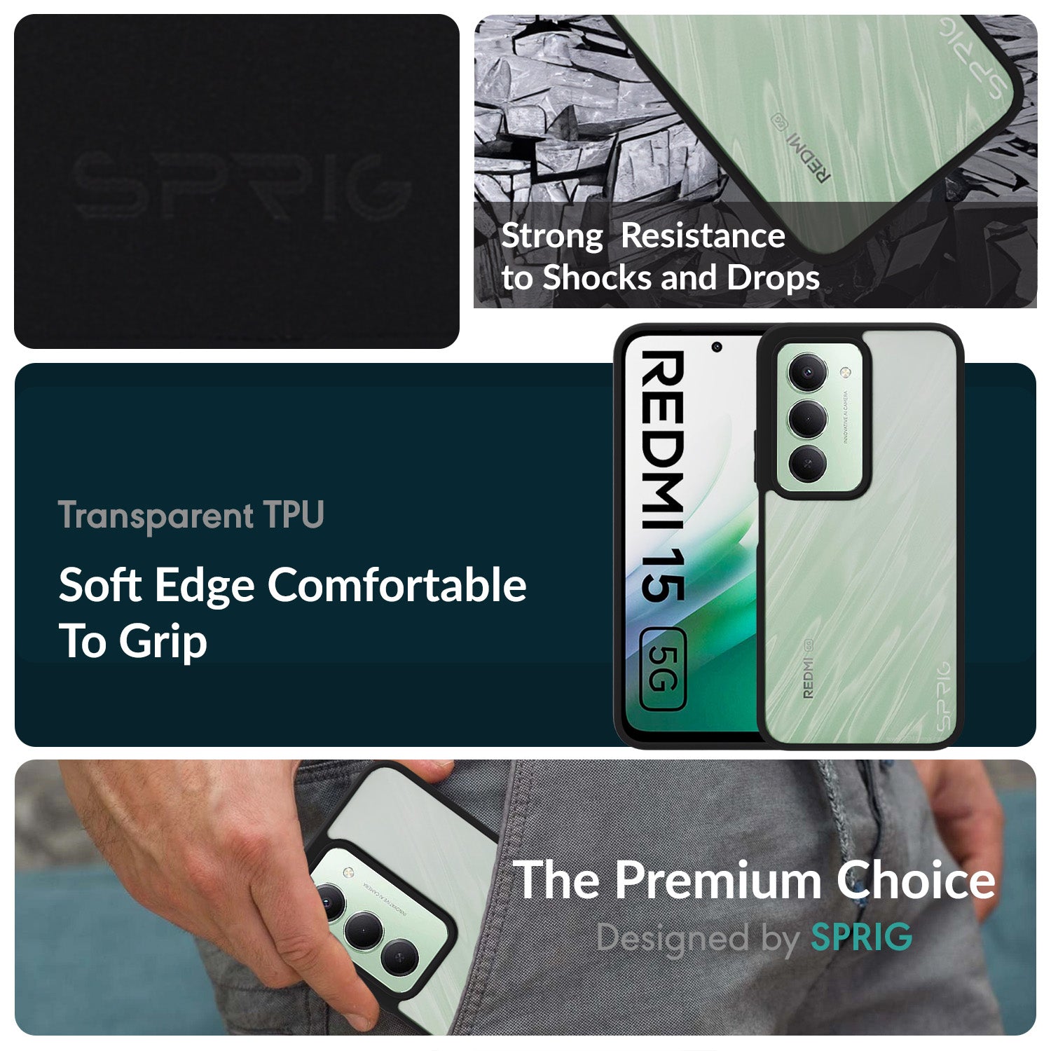 EdgeTone (TPU PC)-Black Transparent-OC