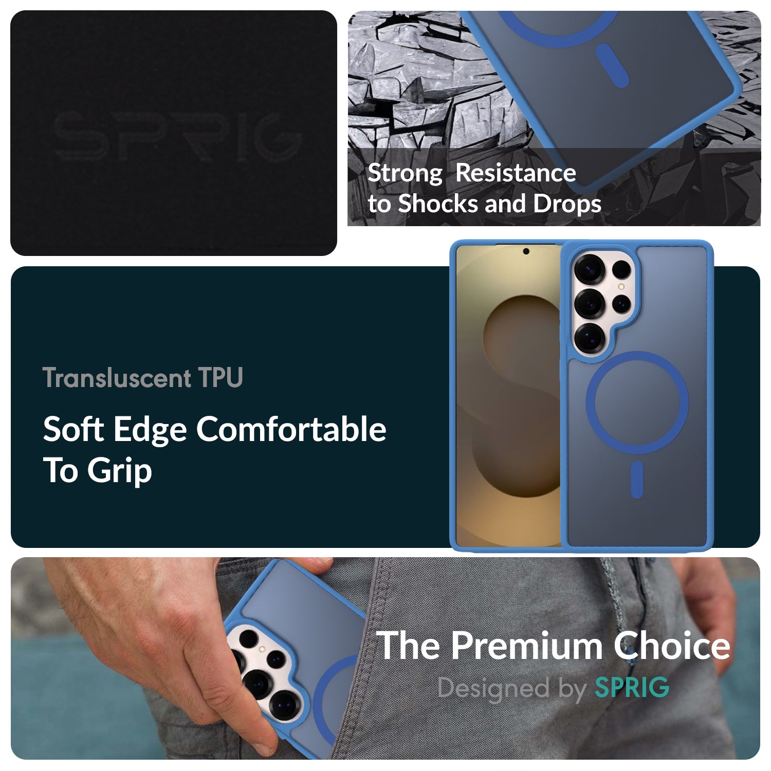 MistMag (Translucent Magsafe)-Navy Blue