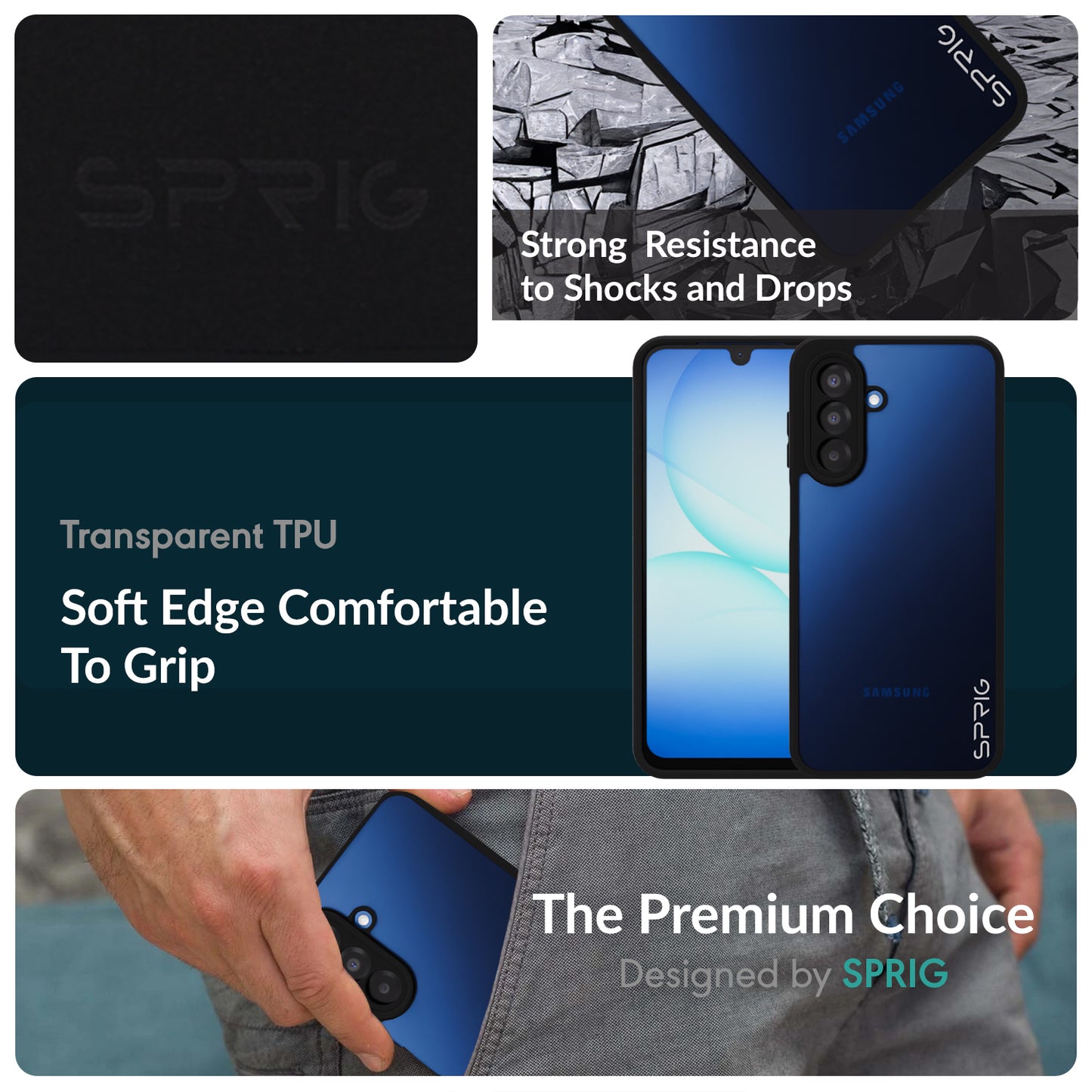 EdgeTone (TPU PC)-Black Transparent