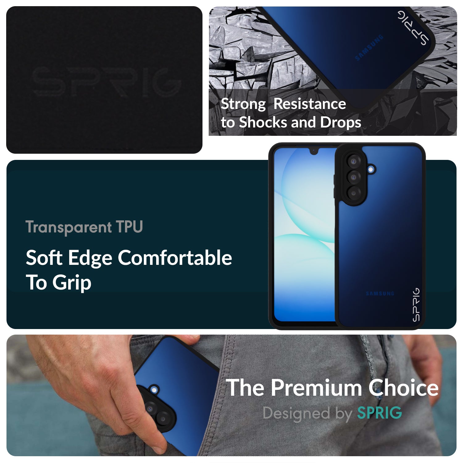 EdgeTone (TPU PC)-Black Transparent