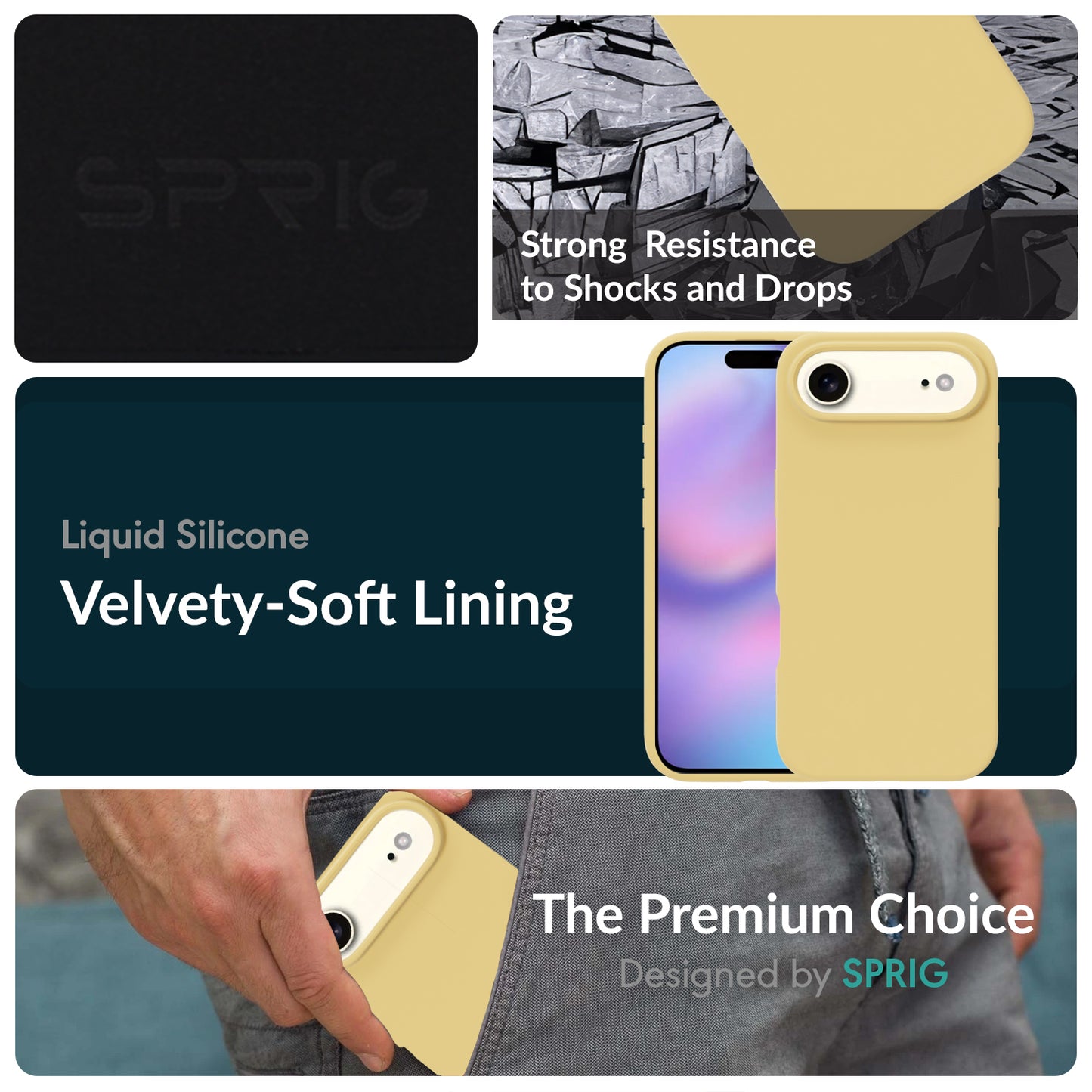 SilkMag (Liquid Silicone Magsafe)-Light Yellow