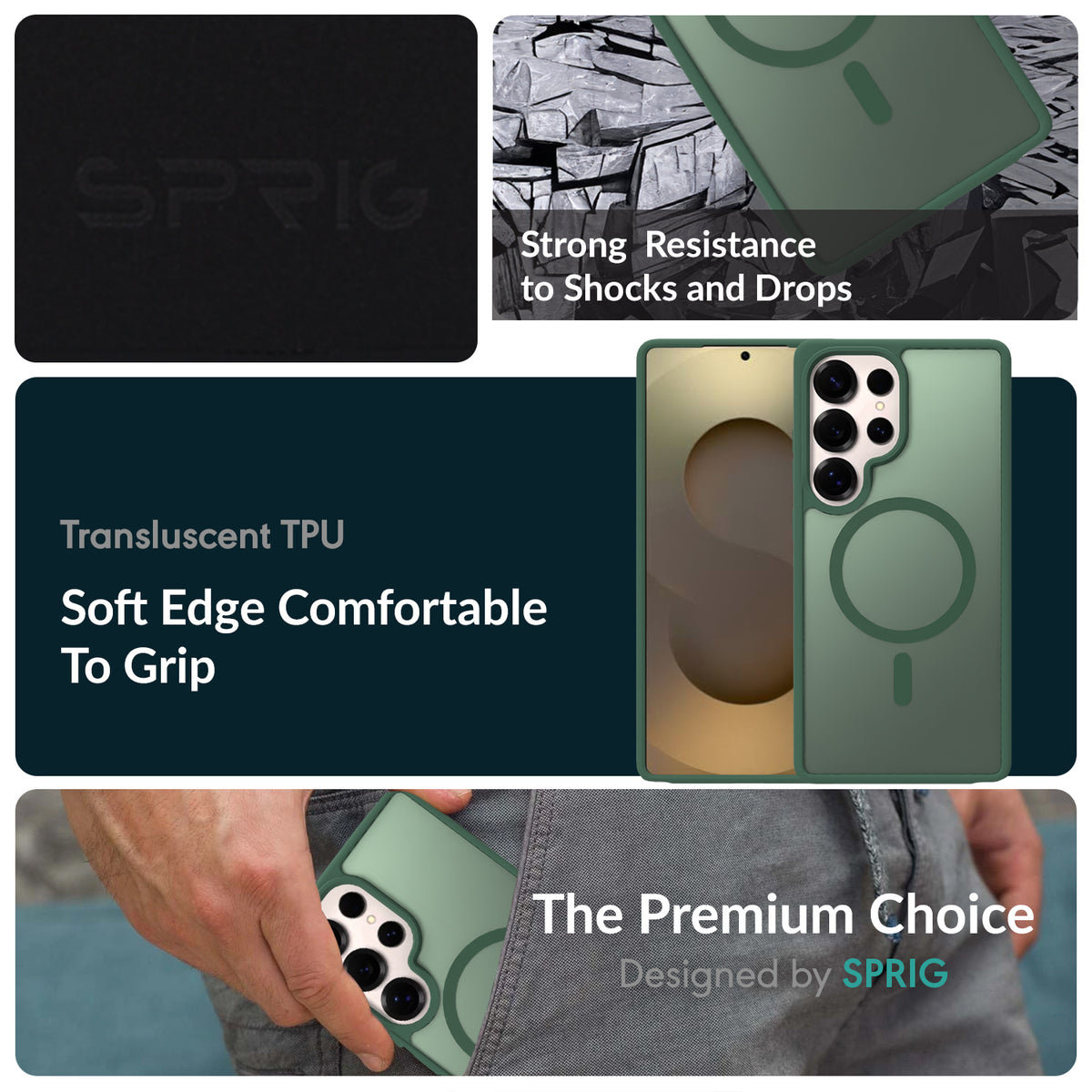 MistMag (Translucent Magsafe)-Blackish Green