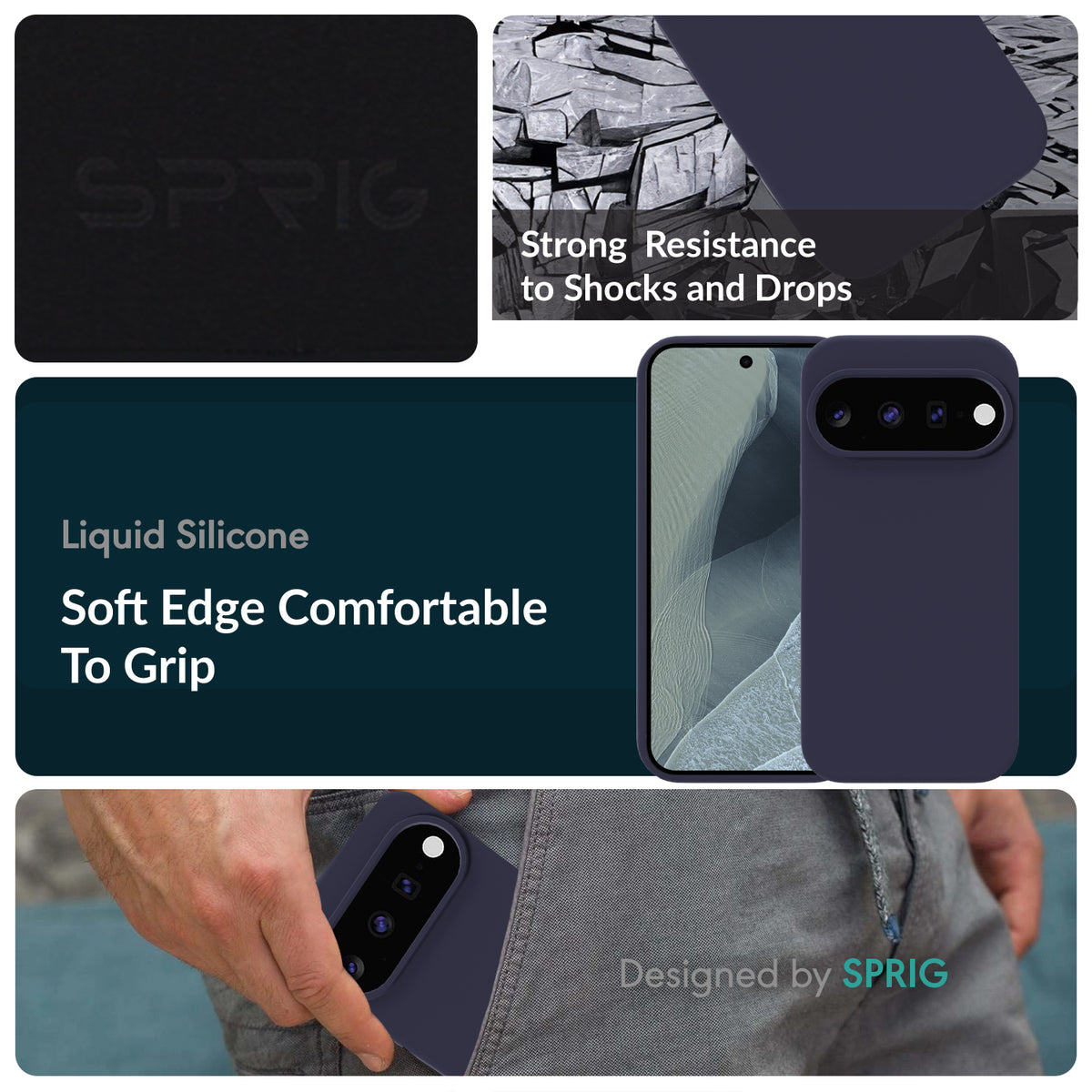 SilkMag (Liquid Silicone Magsafe)-Midnight Blue
