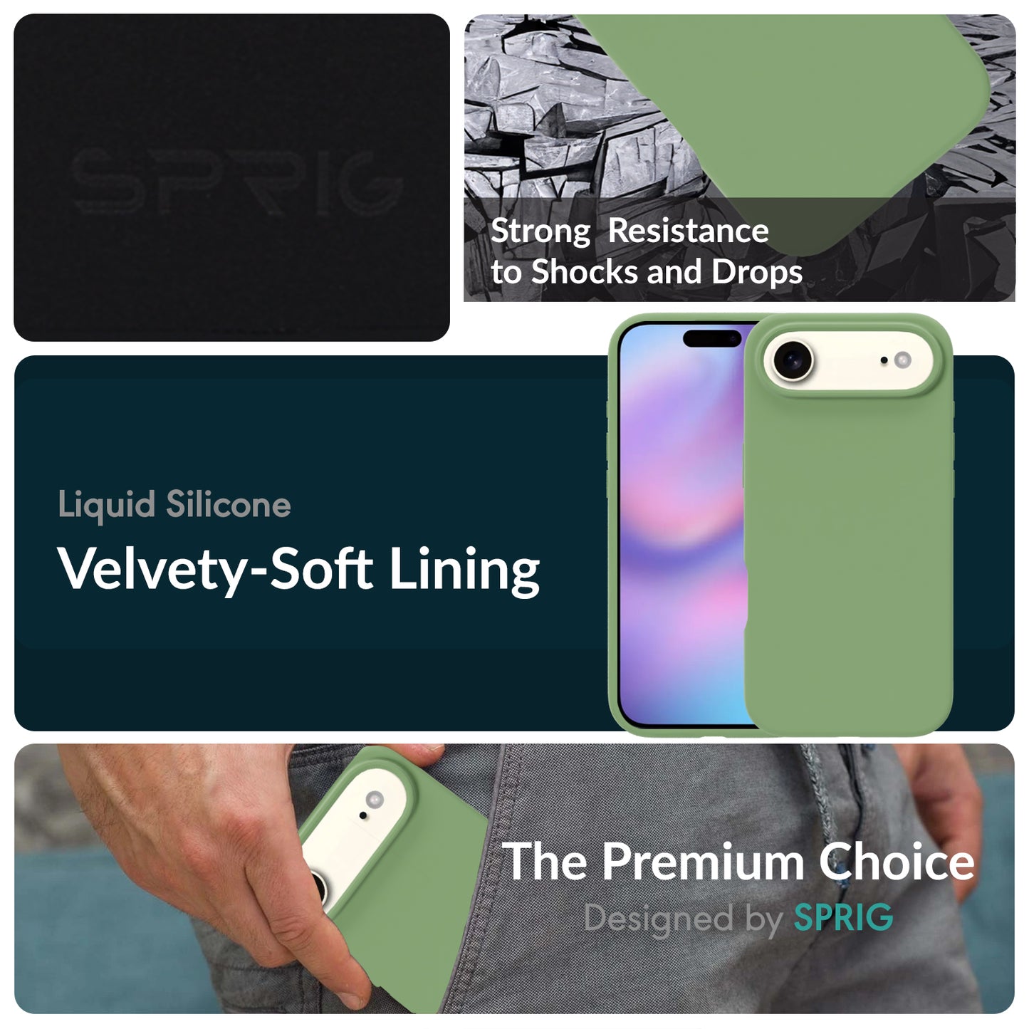 SilkMag (Liquid Silicone Magsafe)-Mint Green