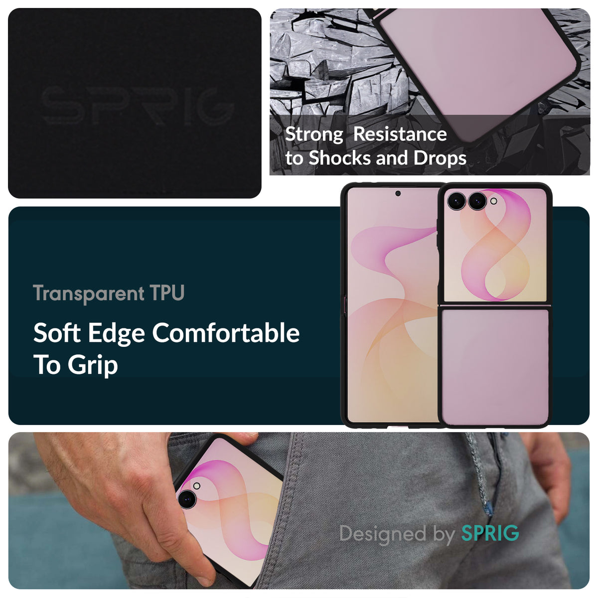 EdgeTone (TPU PC)-Black Transparent