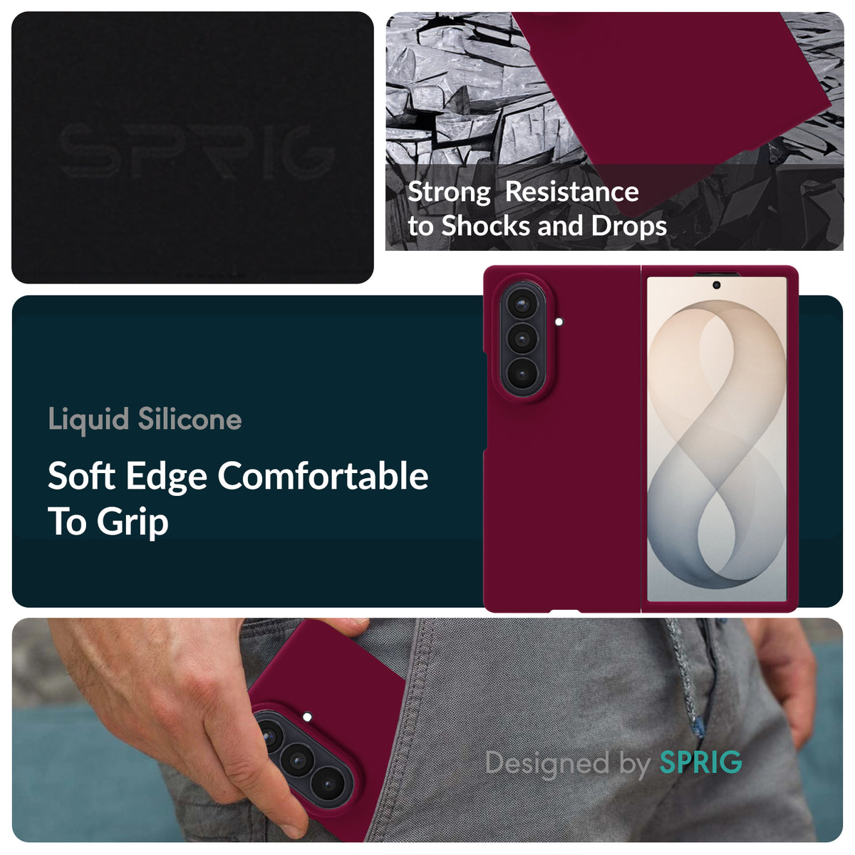 SilkMag (Liquid Silicone Magsafe)-Plum Red