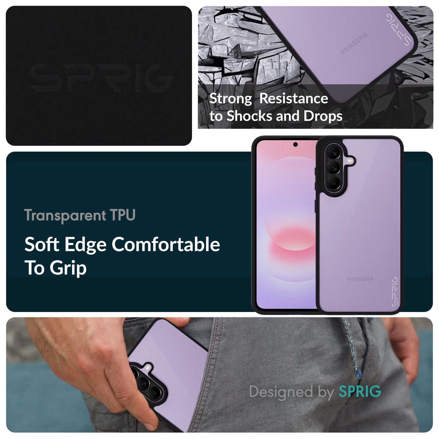 EdgeTone (TPU PC)-Black Transparent