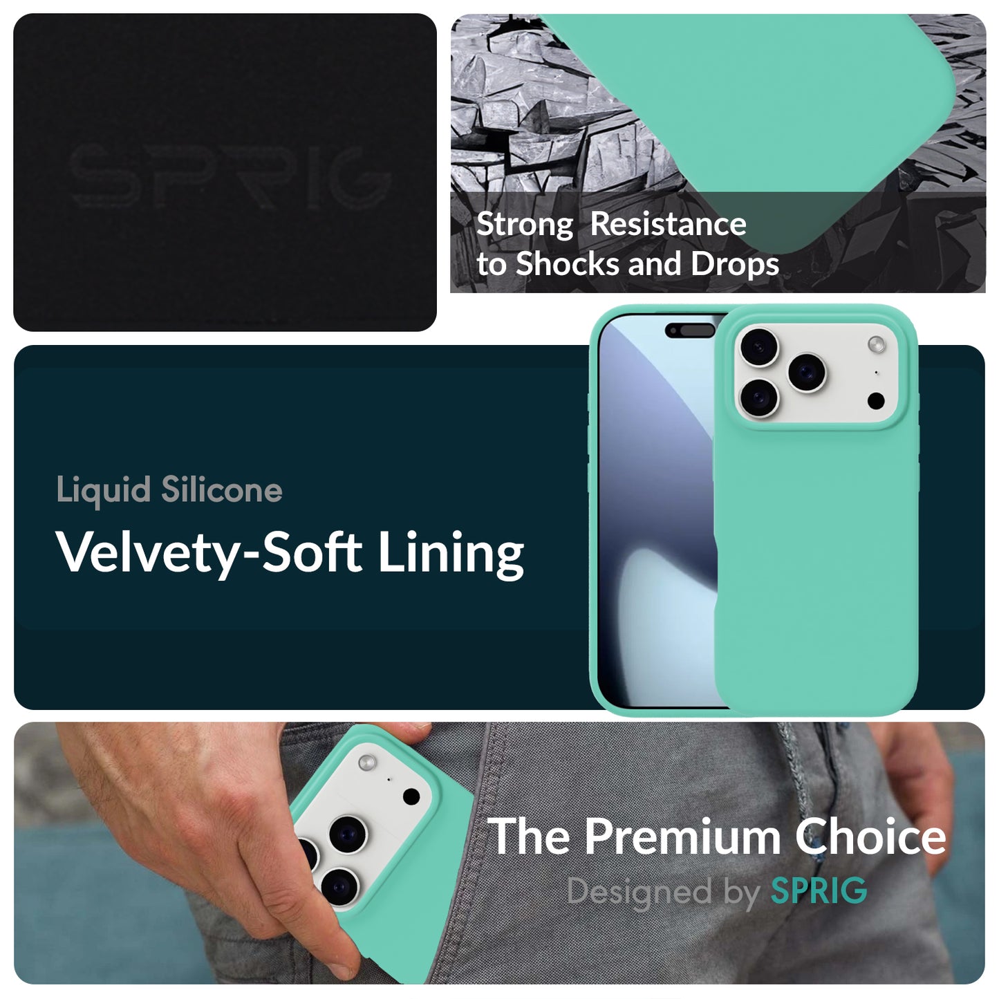 SilkMag (Liquid Silicone Magsafe)-Turquoise Blue