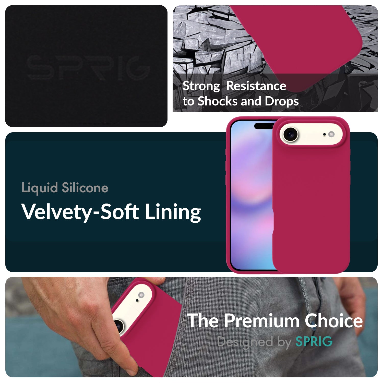 SilkMag (Liquid Silicone Magsafe)-Rose Red