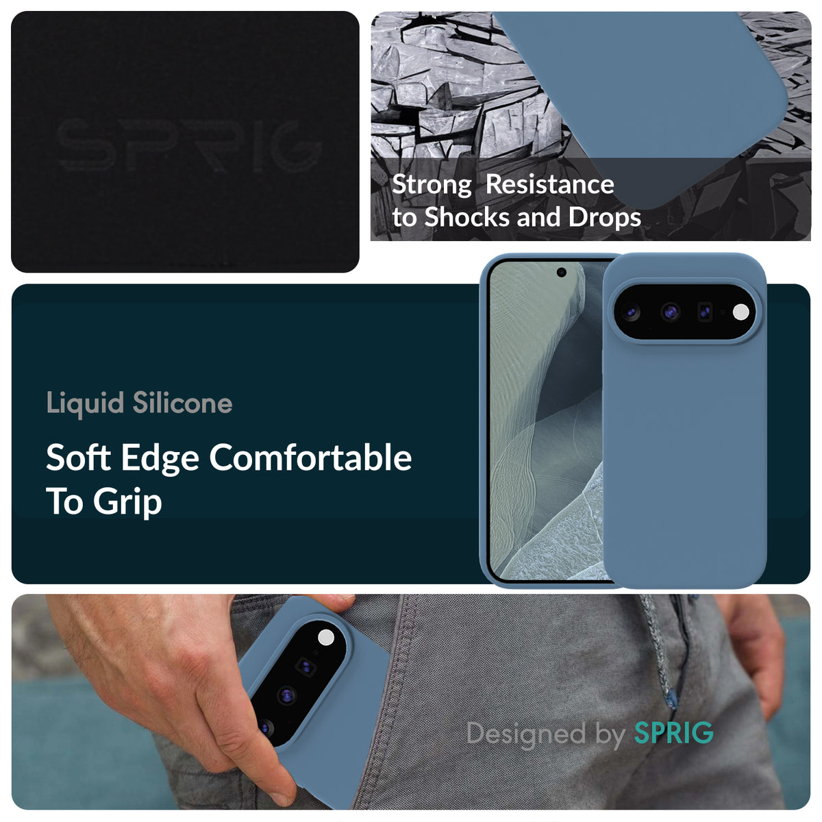 SilkMag (Liquid Silicone Magsafe)-Denim Blue