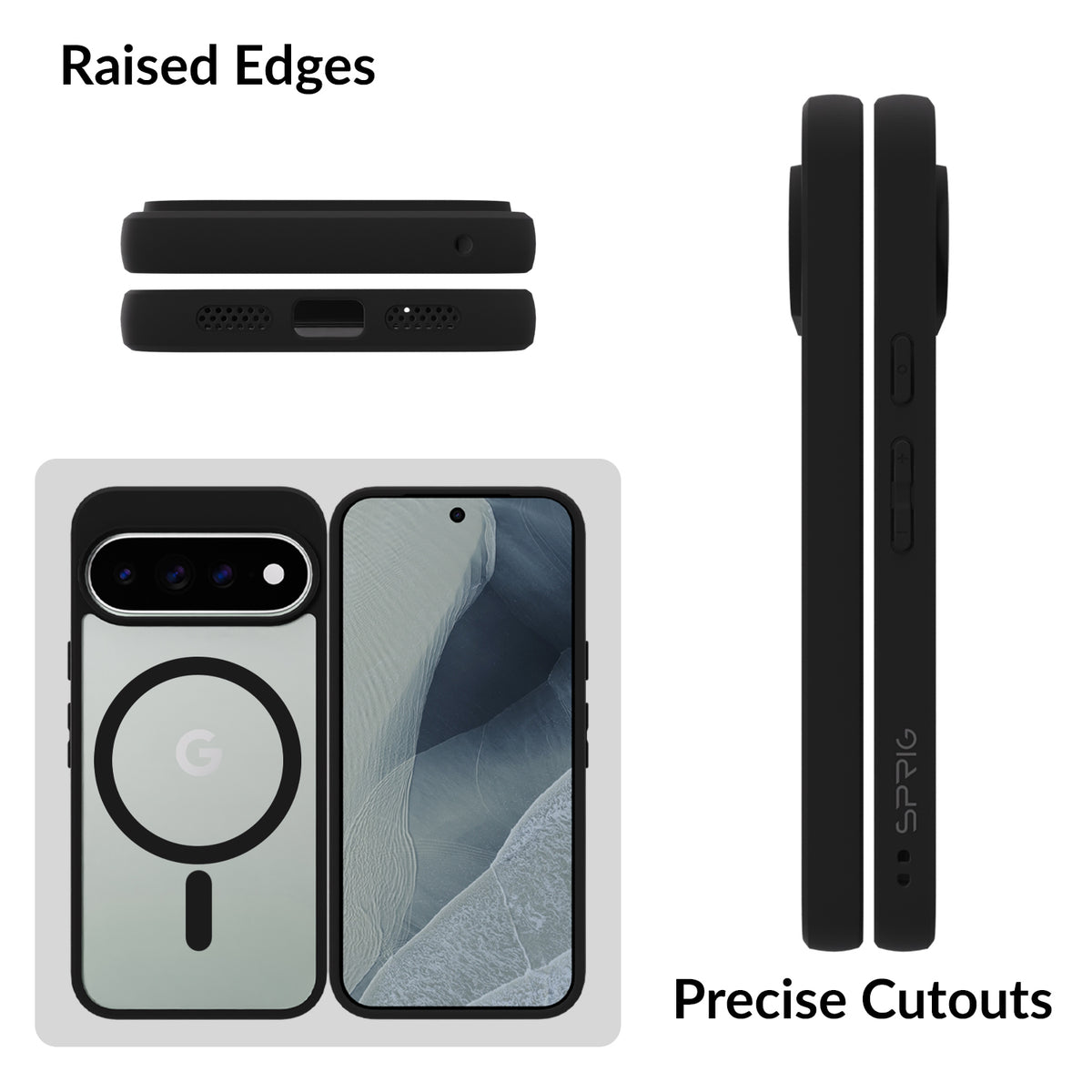 EdgeMag TPU PC Magsafe-Black Transparent