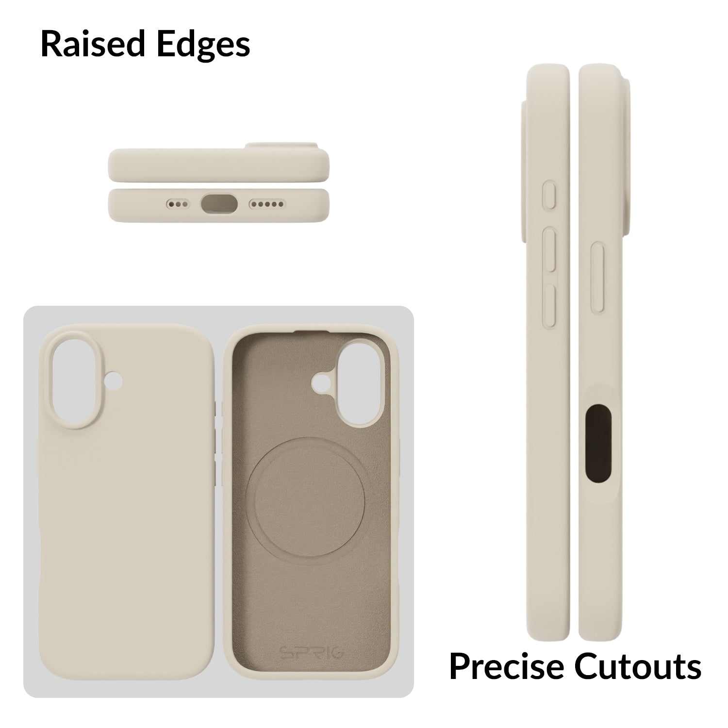SilkMag (Liquid Silicone Magsafe)-Cream Grey