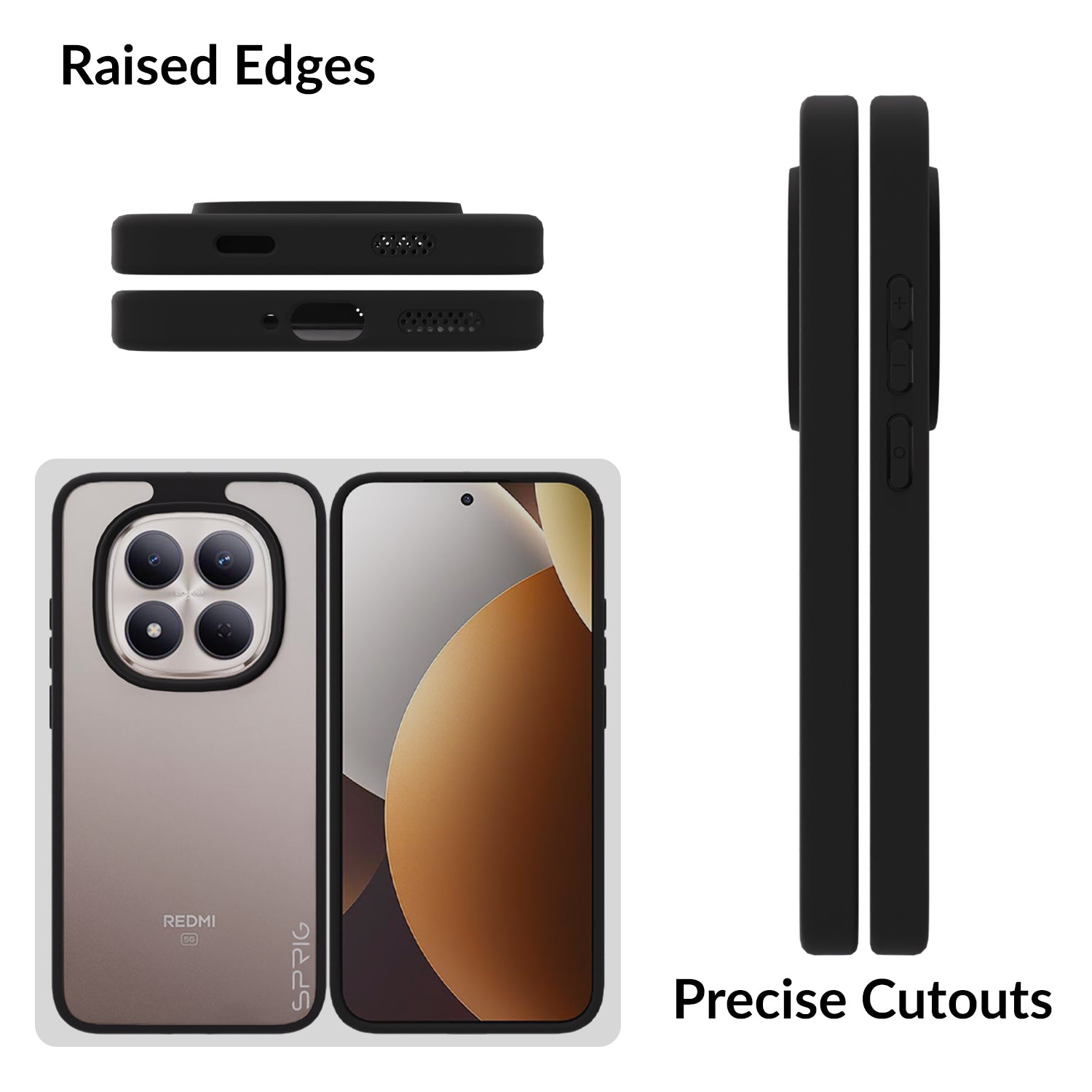 EdgeTone (TPU+PC)-Black Transparent