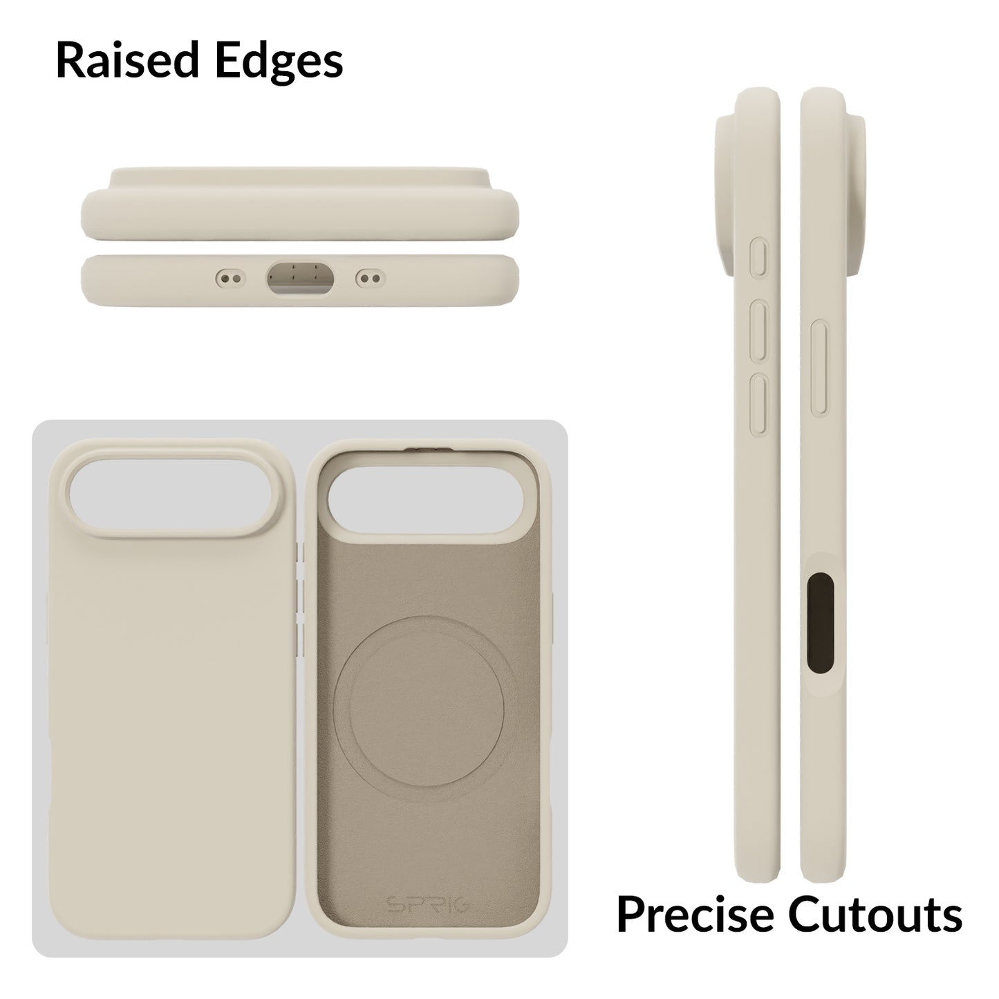 SilkMag (Liquid Silicone Magsafe)-Cream Grey