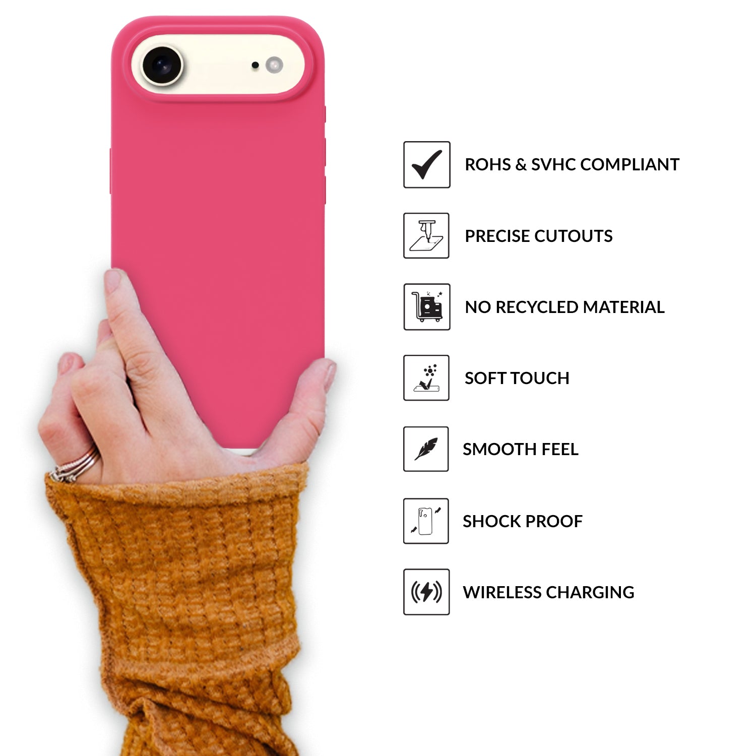 SilkMag (Liquid Silicone Magsafe)-Light Red