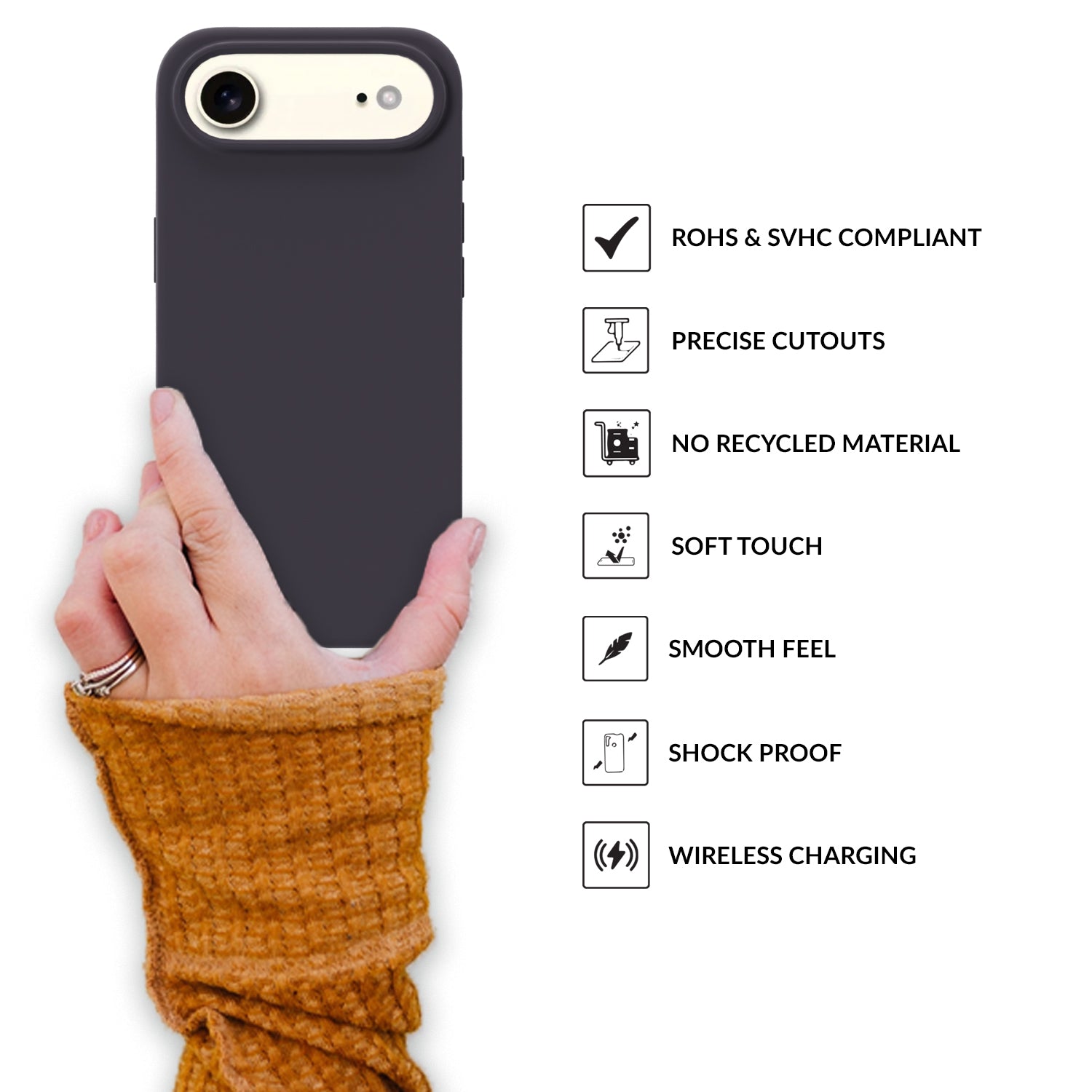 SilkMag (Liquid Silicone Magsafe)-Charcoal Grey