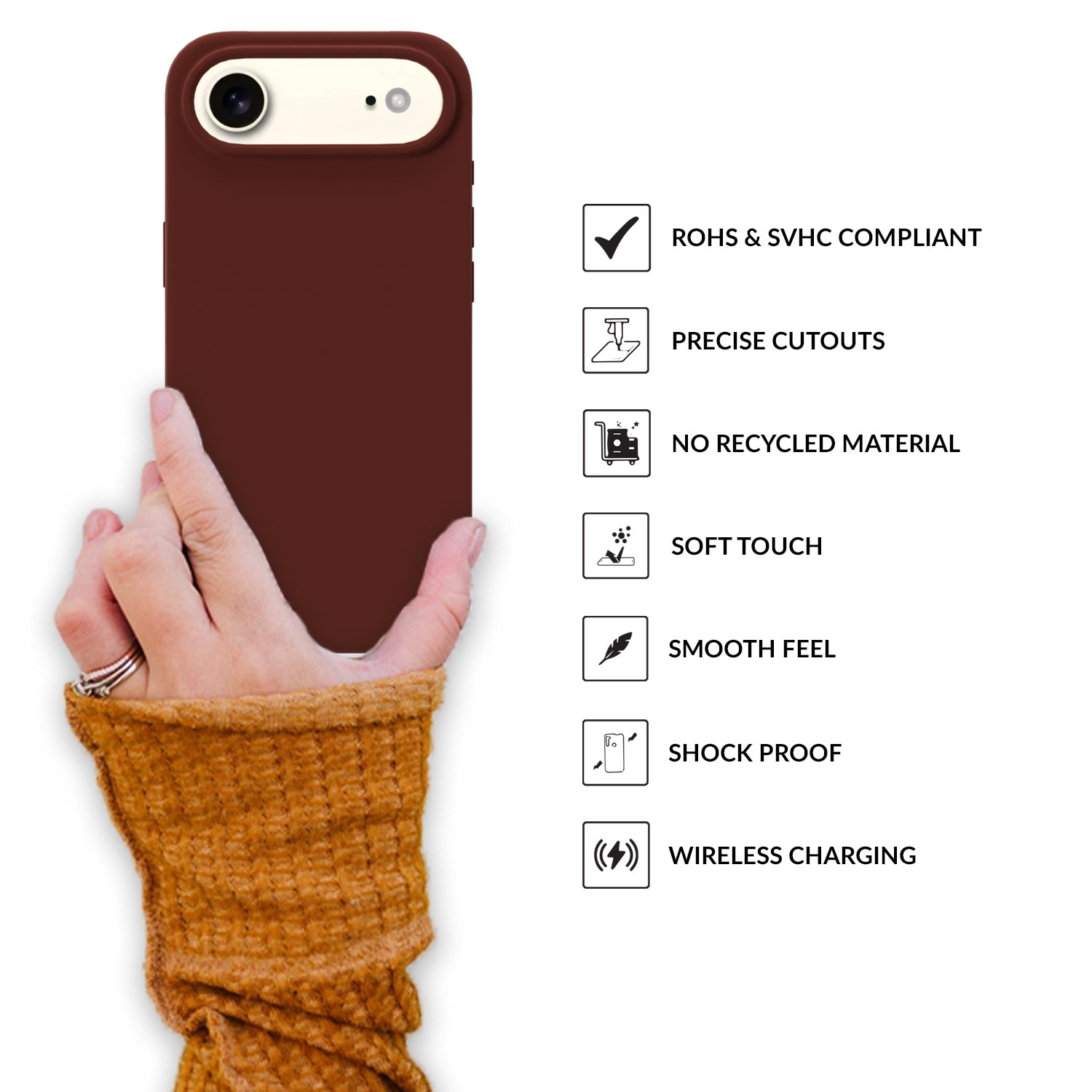 SilkMag (Liquid Silicone Magsafe)-Dark Brown