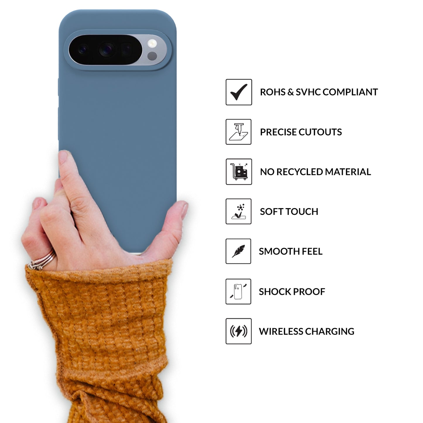 SilkMag (Liquid Silicone Magsafe)-Denim Blue