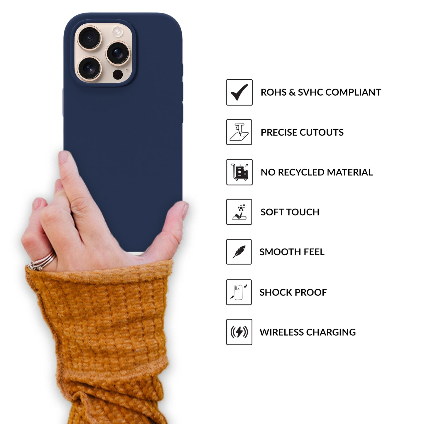 SilkMag (Liquid Silicone Magsafe)-Deep Navy Blue