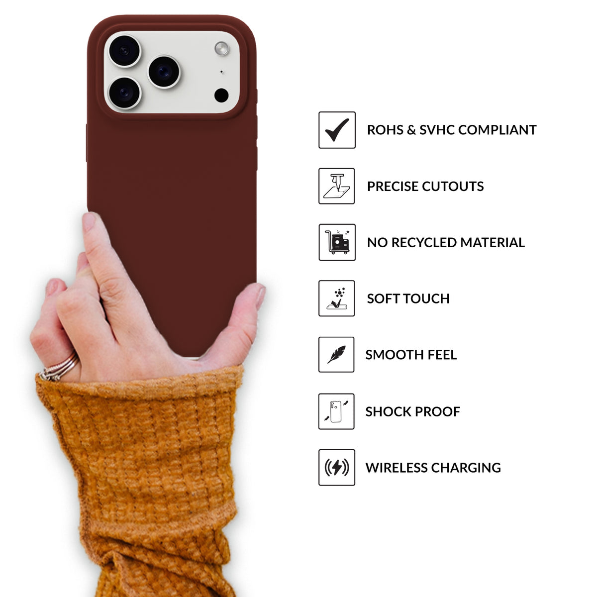 SilkMag (Liquid Silicone Magsafe)-Dark Brown