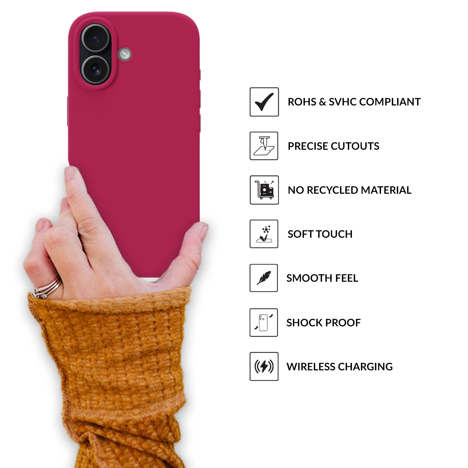 SilkMag (Liquid Silicone Magsafe)-Rose Red